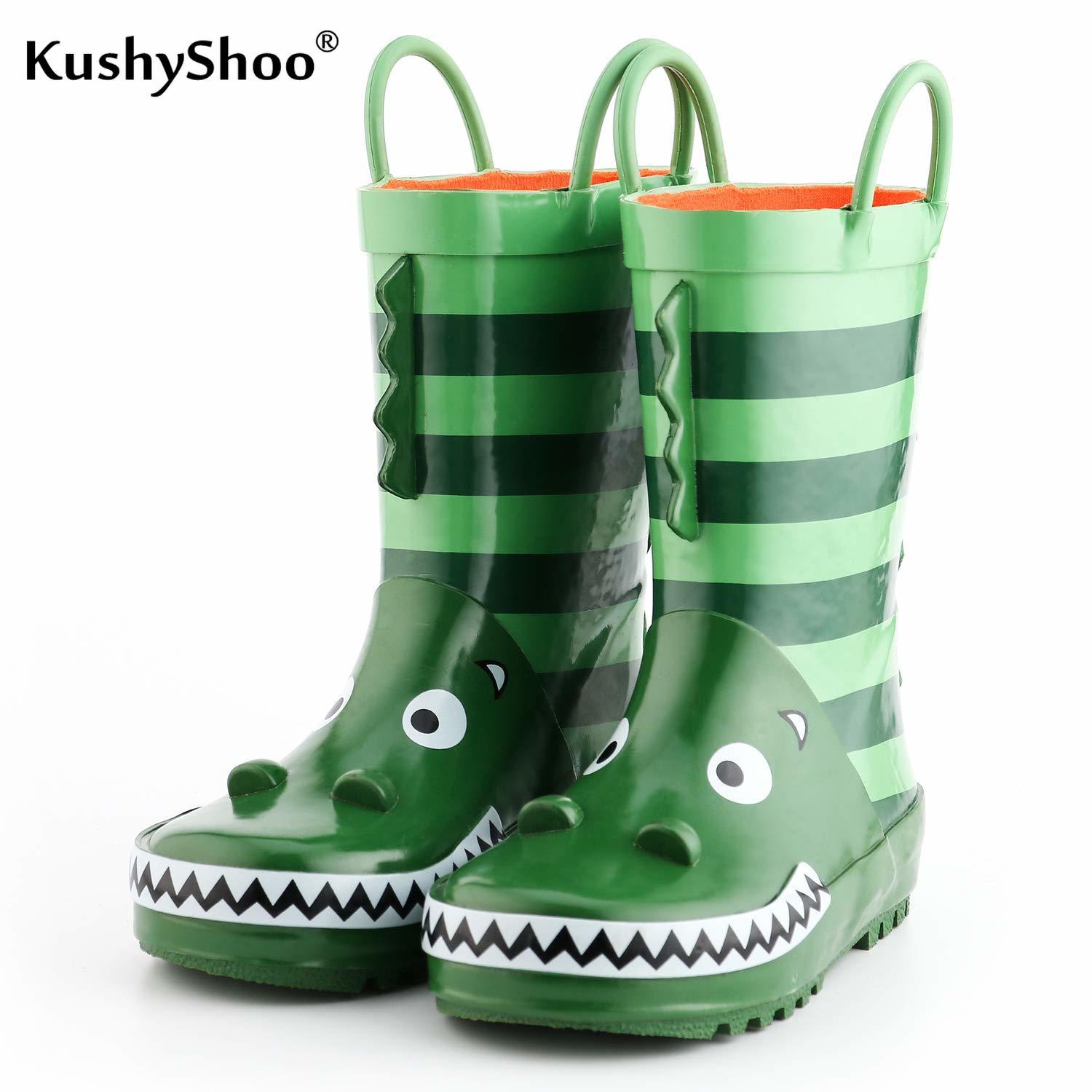 boys green rain boots