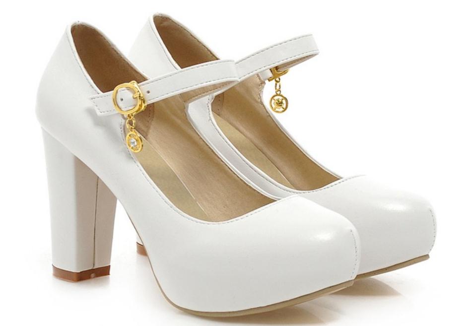 

2019 Women's shoes in Spring and Autumn with New style High heel Coarse heel round head @2129, Beige