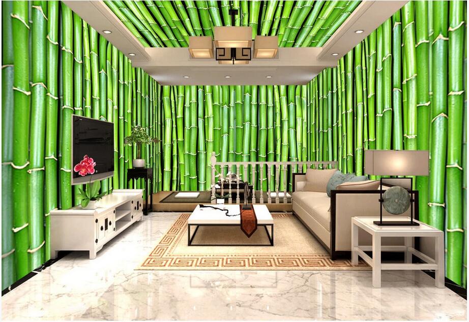 

3d wallpaper custom photo mural Bamboo forest flower wall 3D stereo theme space background wall home decor murals wallpaper for walls 3 d, Non-woven