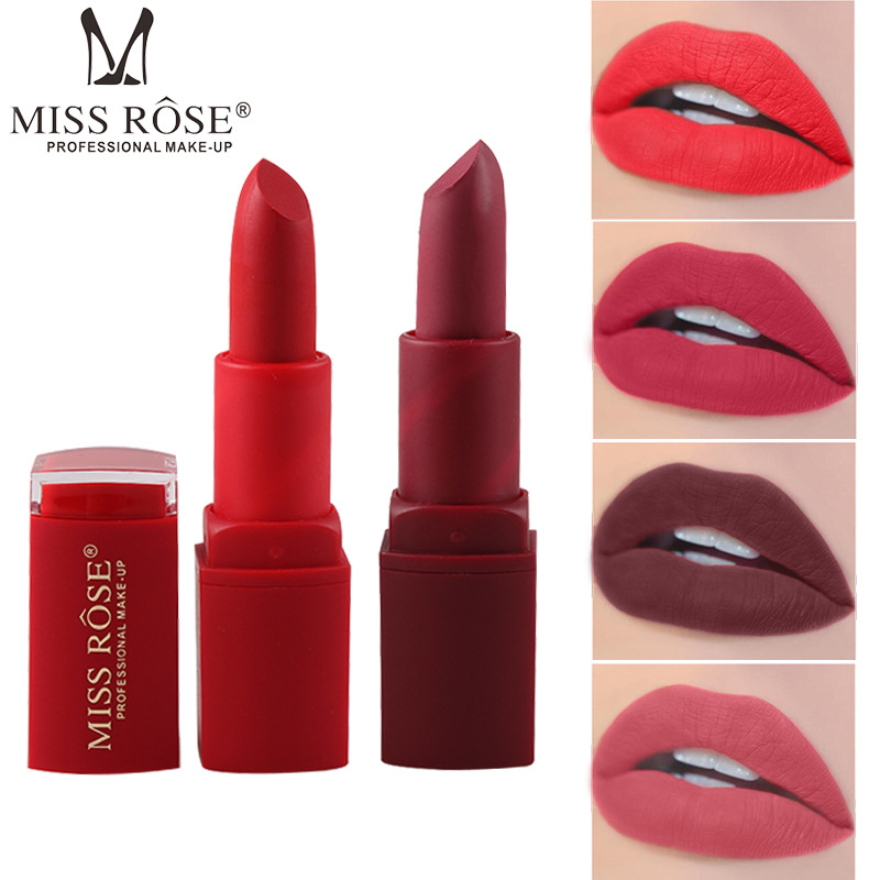 

Miss Rose Matte Lipstick 12 Colors Easy To Wear Lip Gloss Long-lasting Lipstick Waterproof Nude Tint Velvet Makeup Lip stick Set, Army green