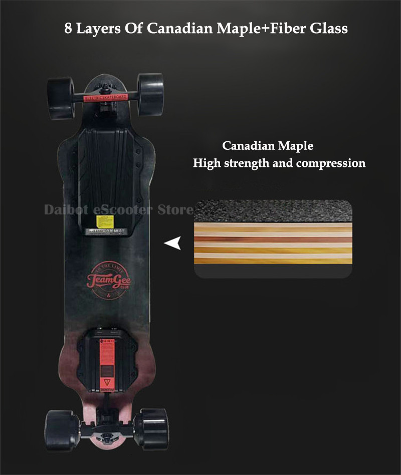 Electric Skateboard For Adult 4 Wheels Electric Scooters Double Drive 600W 36V 40KMH Longboard Electric Skateboard (12)