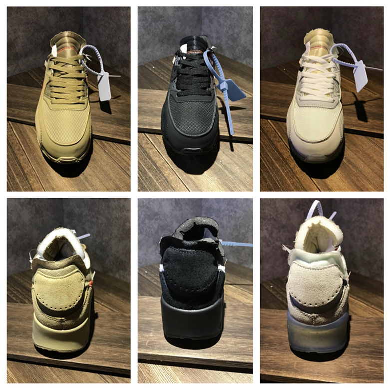 

With Box 90 Offs Casual Shoes Man Desert Brown Airing Fashion Designers Luxury Shoes Classic Triple White Black 90s Shoes, Color-1
