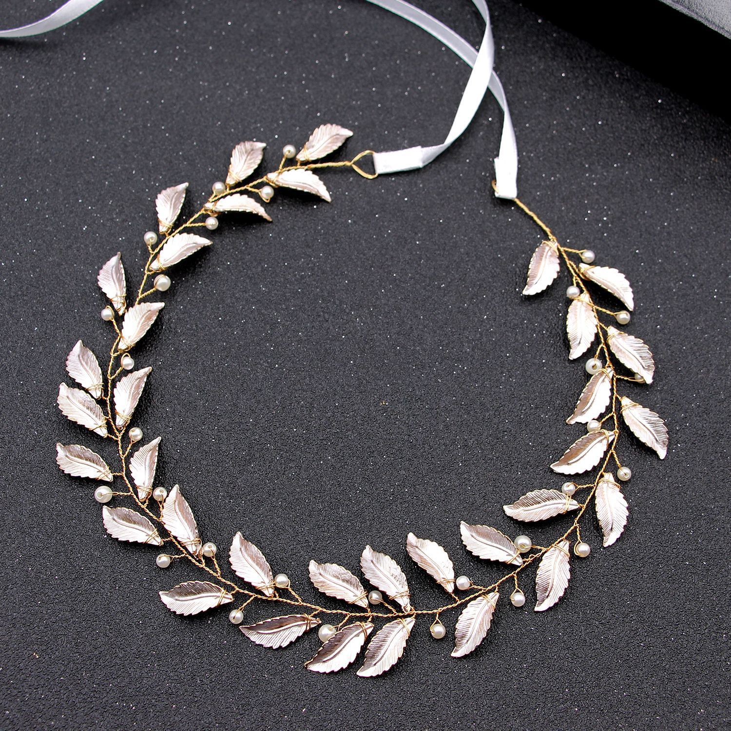 

Originality Fund Bride Hair Decorate Pure Manual Alloy Leaf Hair Band Concise Bride Wedding Dress Headwear Accessories