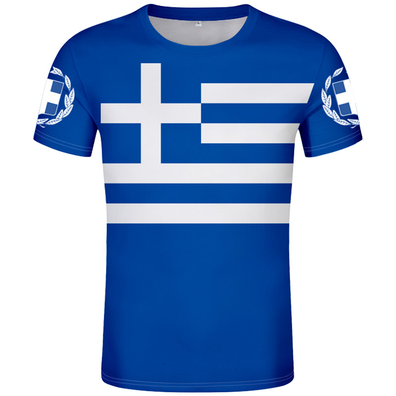 

GREECE male t shirt diy free custom made name number grc Tshirt nation flag gr country greek logos print photo word clothing, 1008