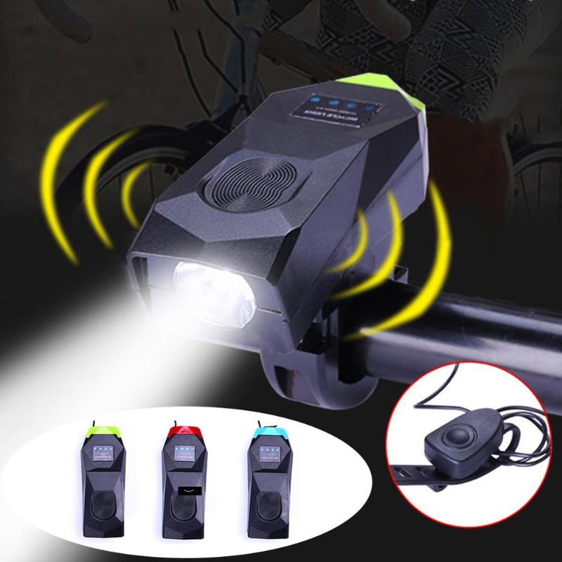 

Bicycle Accessories Bicycle Light High with Horn Brightness USB Rechargeable Headlight 140dB Horn 3 Lighting Modes+4 Sound Modes