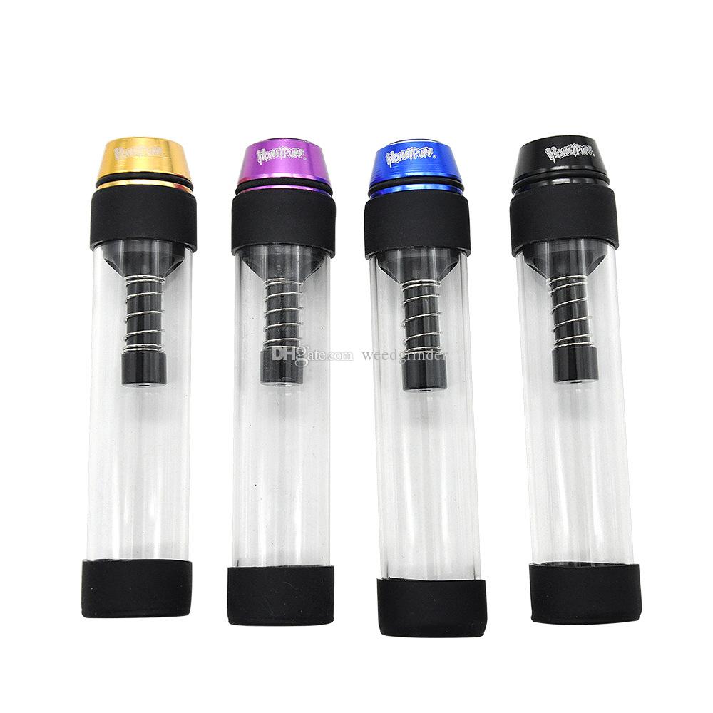 

colorful protable Twisty glass Blunt Vaporizer Smoking tobacco dry herb Pipe Twist Kits Material Brass and Glass