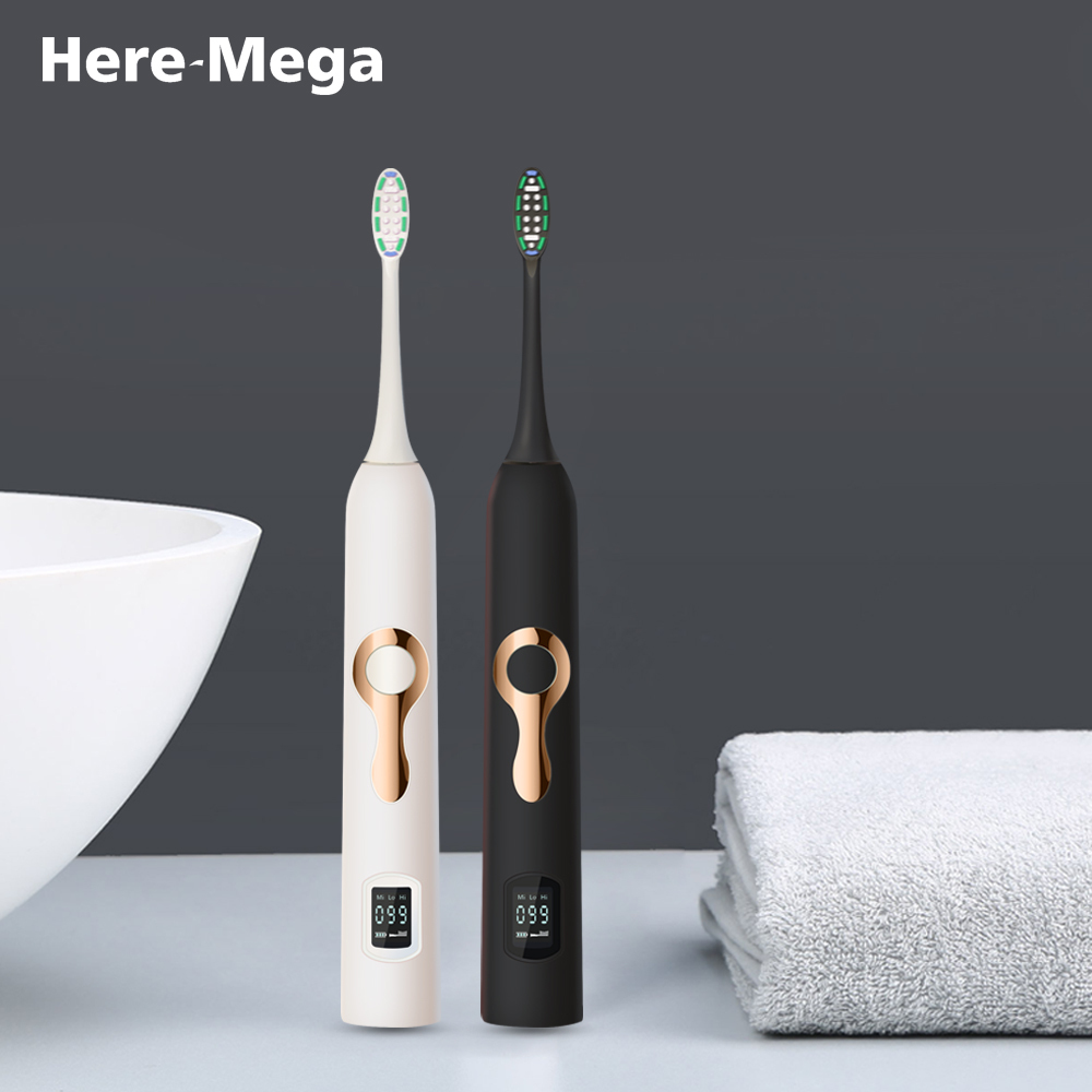 HERE-MEGA Intelligent LCD Sonic Electric Toothbrush Maglev Induction Third Gear Adjustment Intelligent Whitening Toothbrush 608 C18112601-image-435579469