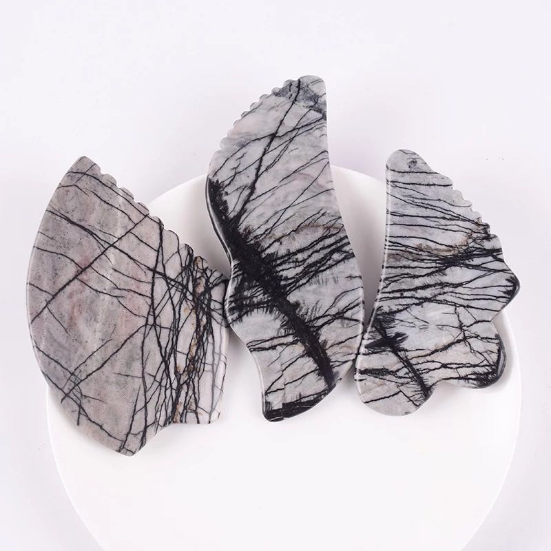 

Sawtooth Gua Sha Face Care Tool Natural Picasso Stone Guasha Scraper Head Massager SPA Acupuncture Scraping Beauty Skin Detox Health Care