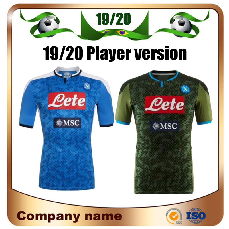 

Player version 19/20 Napoli home Soccer Jerseys 2019 Away #17 HAMSIK #14 MERTENS #24 INSIGNE Soccer Shirt PLAYER Football uniform