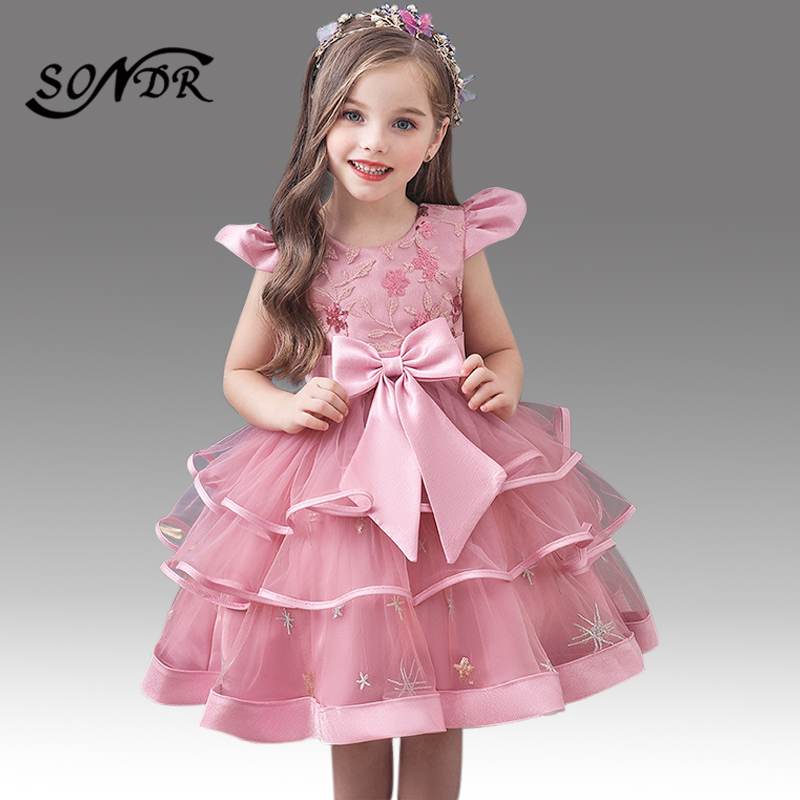 

Sparkling Sequin Tiered Princess Ball Gowns HT222 Short Sleeve O-Neck Flower Girl Dresses Embroidery Bow Girls Pageant Dress, Green