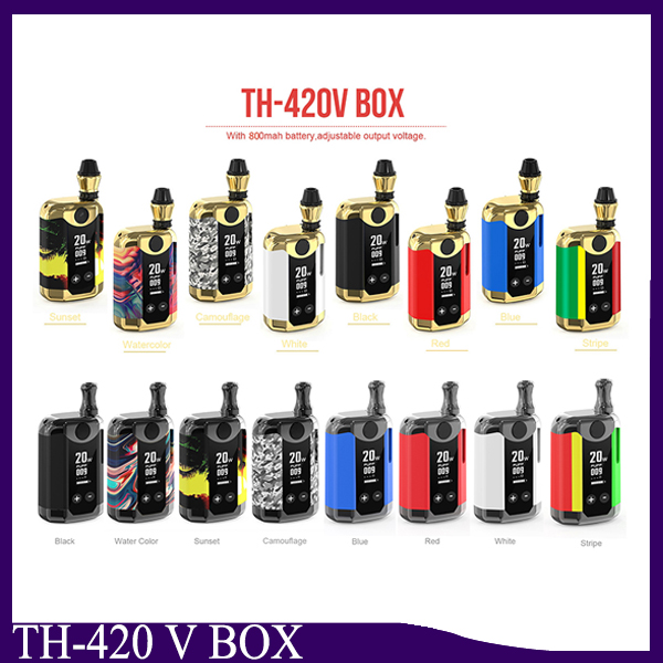 

Original Kangvape TH420 V Box Kit 800mAh 20W Adjustable Wattage Temperature Vape Mod TH-420V box with 0.5ml Ceramic Coil Cartridge