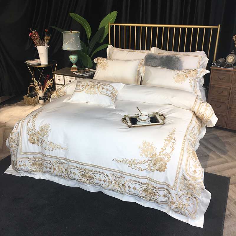 

embroidery Bedding Sets adults Beddingset egyptian cotton Bed Linen Duvet Cover Bed Sheet Pillowcase 4/7pcs Sets