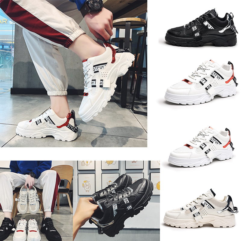 

size 39-44 women men running shoes triple white black brown breathable net surface comfortable trainer sport designer sneakers, A3