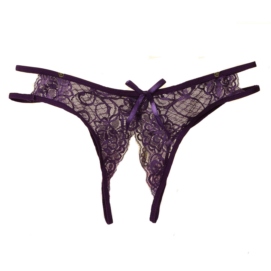 

Womens Lace Underwear Seamless Panties Open Transparent Panties Tangas Women's Sexy Lingerie G String Lace Thong, Blue