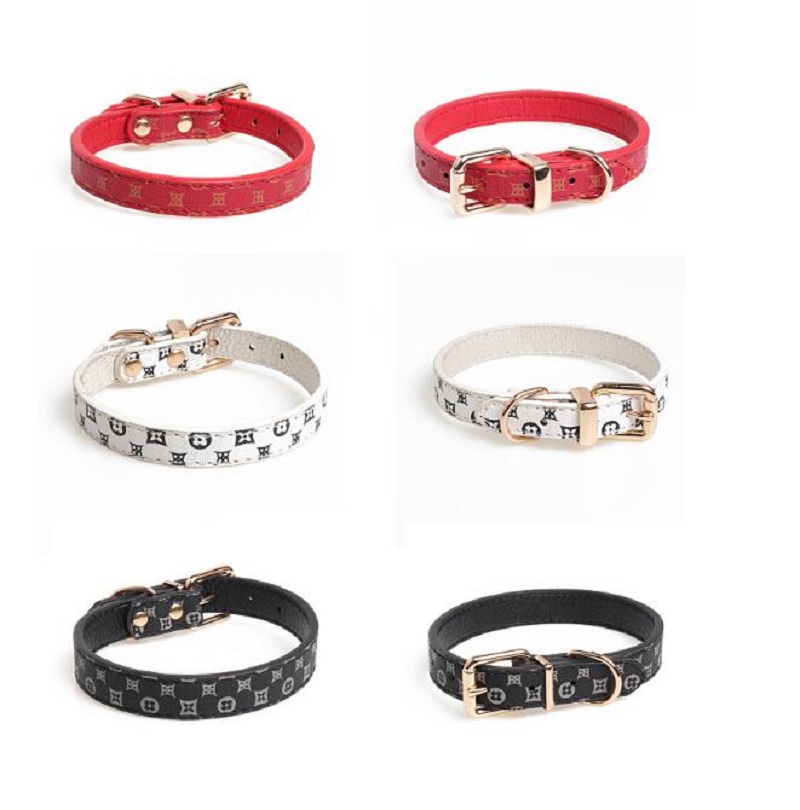designer leather cat collars