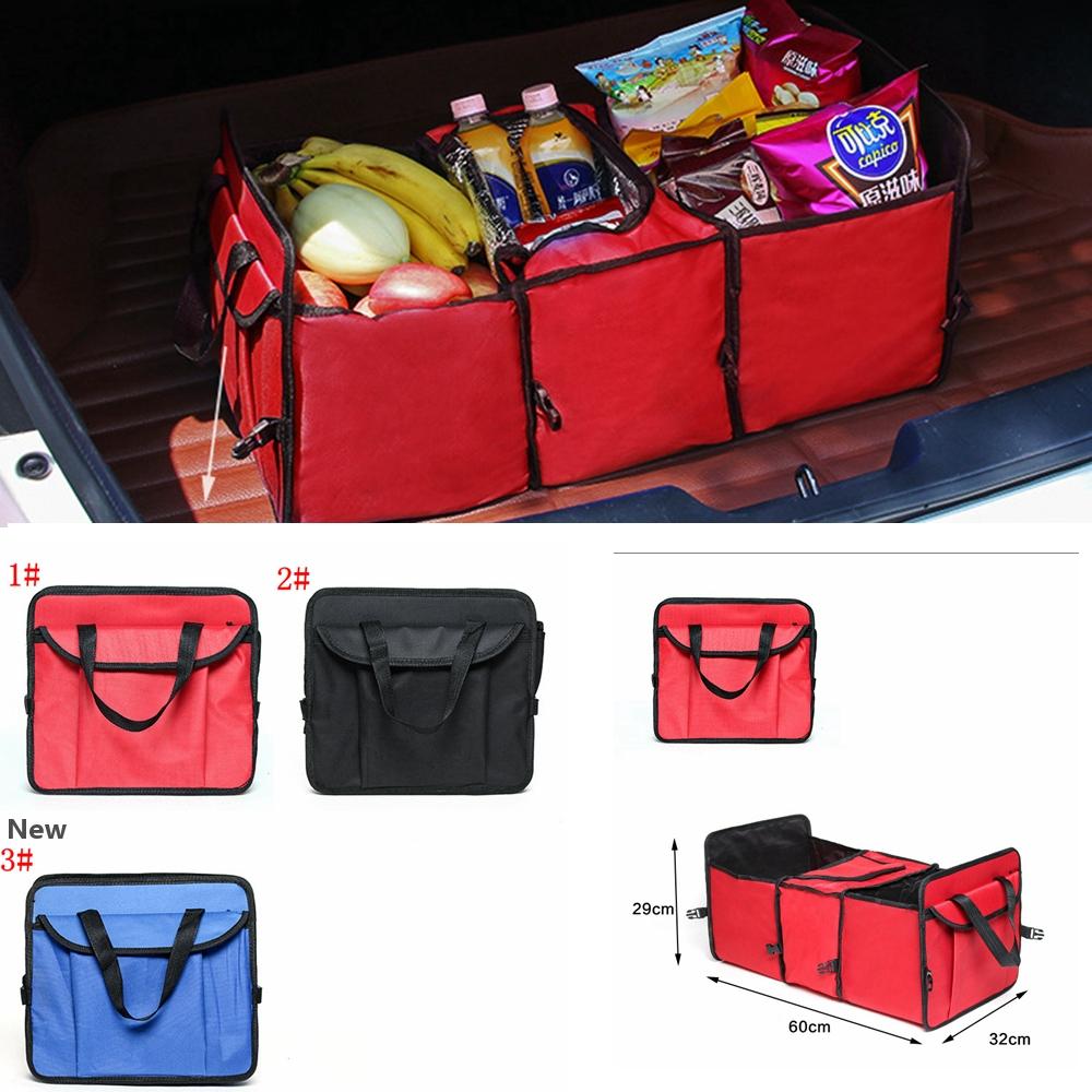 

3styles Foldable Vehicle Storage Bag Car Truck Organizer Basket toy sundries Container With Cooler And Insulation Car Organizer FFA2176