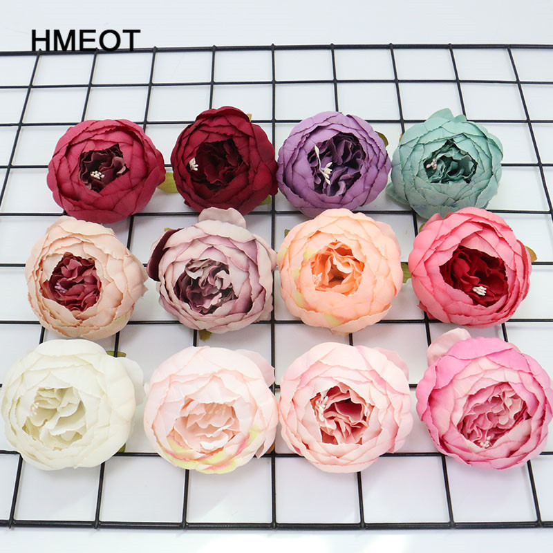 

5 pcs European Style Fake Artificial Peony Silk Decorative Party Flowers For Home Hotel Wedding Office Garden Decor Accessories, 02