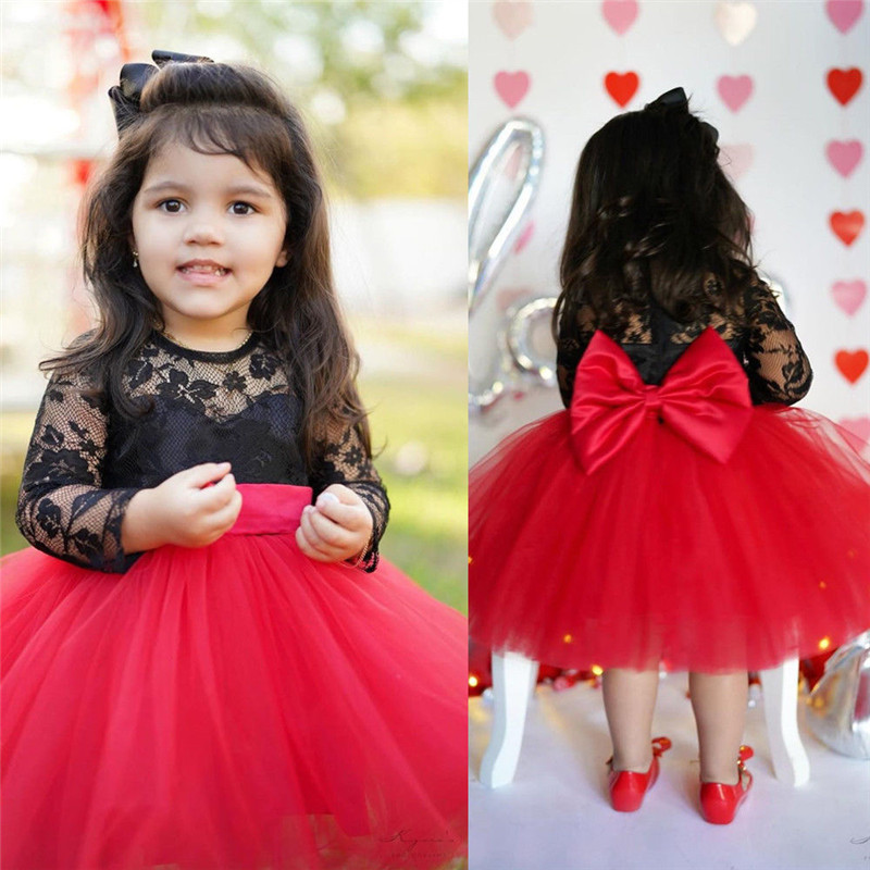 Cute Infant Newborn Girl Princess Bowknot Gallus Party Tute Dress Clothes