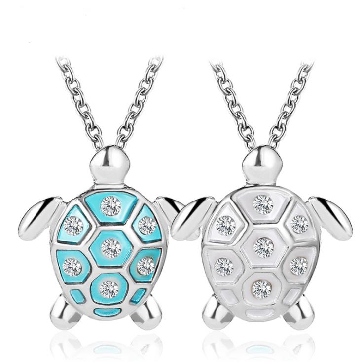 

2020 New Silver Plated Crystal Turtle Pendant Necklaces for Women Female Animal Wedding Statement Chain Necklace Jewelry Gifts