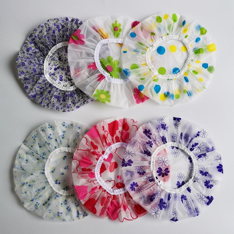 

NEW 2020 Thick Shower Caps Waterproof Bath Hat Double Layer Shower Hair Cover Women Supplies Caps Bathroom Accessories