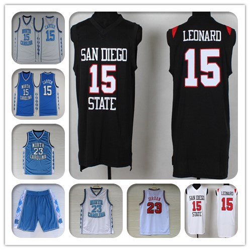 

Men's NCAA San Diego State Aztecs Kawhi 15 2 Leonard Jersey Basketball 23 Michael MJ Jersey North Carolina College Vince 15 Carter 1 McGrady, Beige