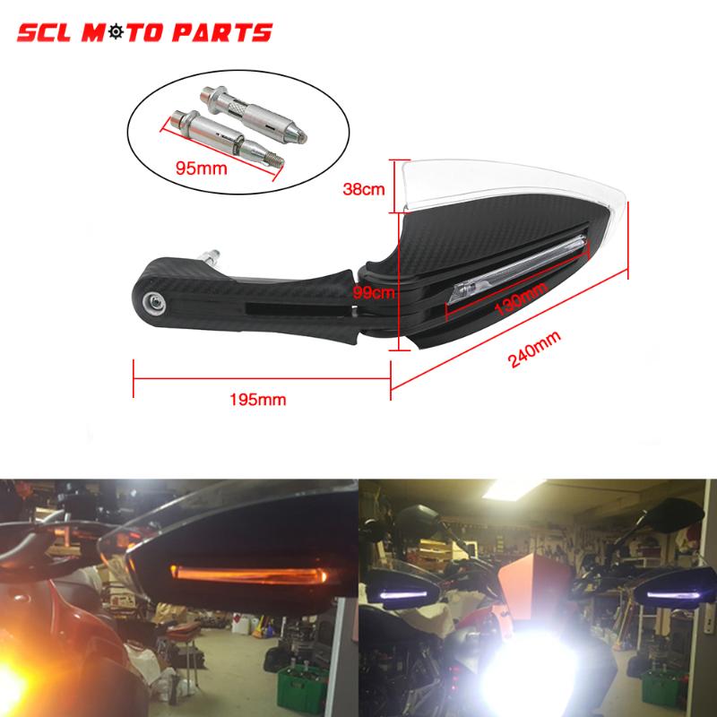 

ALconstar-Racing Motorcycle Handguards Hand Guards With Led Turn Singnal Lights For Scooter Pit Bike ATV Dirt Bike MX Motocross