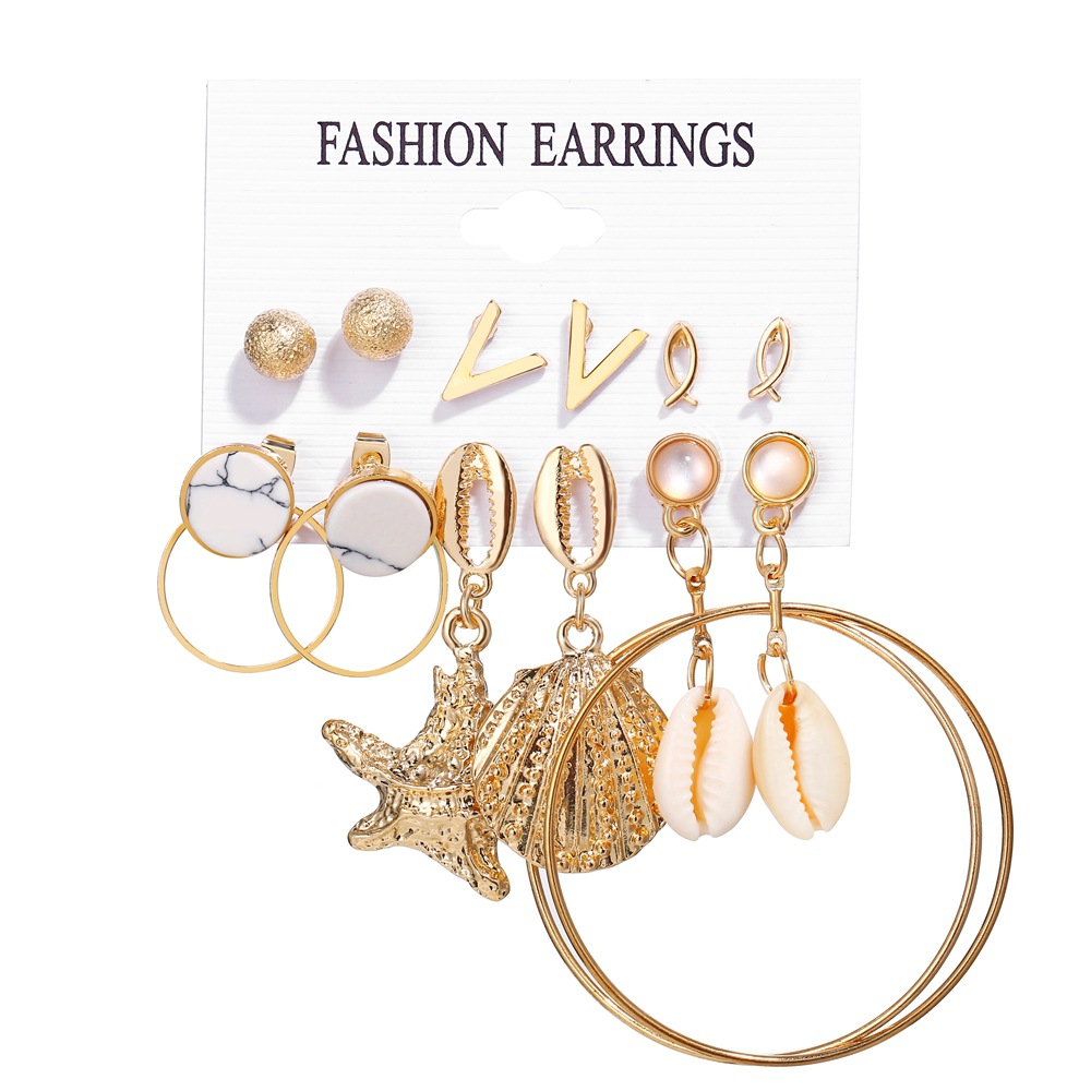 Pendientes De Mujer 6 Paresjuegos De Anillos De Plata Retro Pendientes De Mujer 6 Paresjuegos De Anillos De Plata Retro