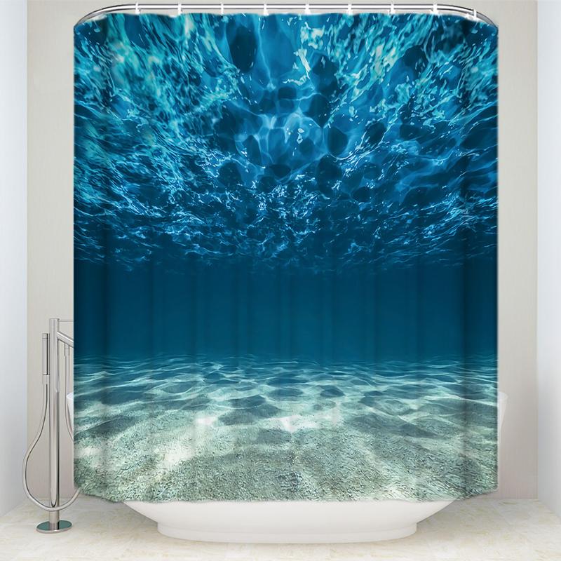 3D Digital Printing Summer Surfing Shower Curtain Surfboard in Vintage Style on Turquoise Wooden Mildew Resistant Fabric Decorations 70.8 X 70.8 inches