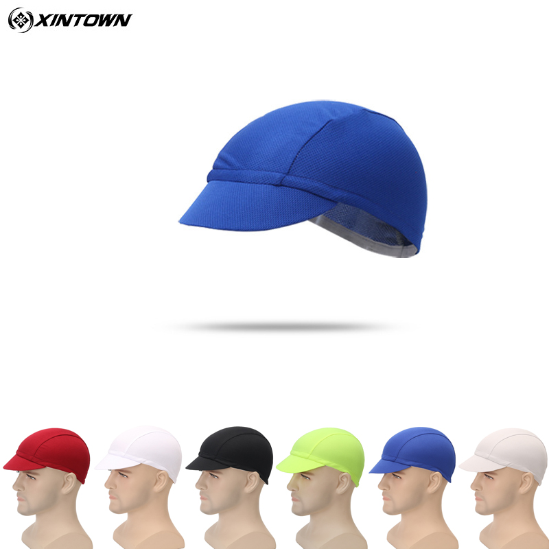 

XINTOWN Cycling Caps Men Women Polyester Bike Headwear MTB Bicycles Team Sports Hat Gorra Ciclismo Bike Helmet Multicolor cap, White