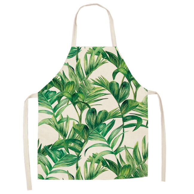 

Linen Aprons Cute Printed Green Plants Kitchen Aprons Adult Women Men Kitchen Cooking Baking Cleaning Aprons Cooking Accessories