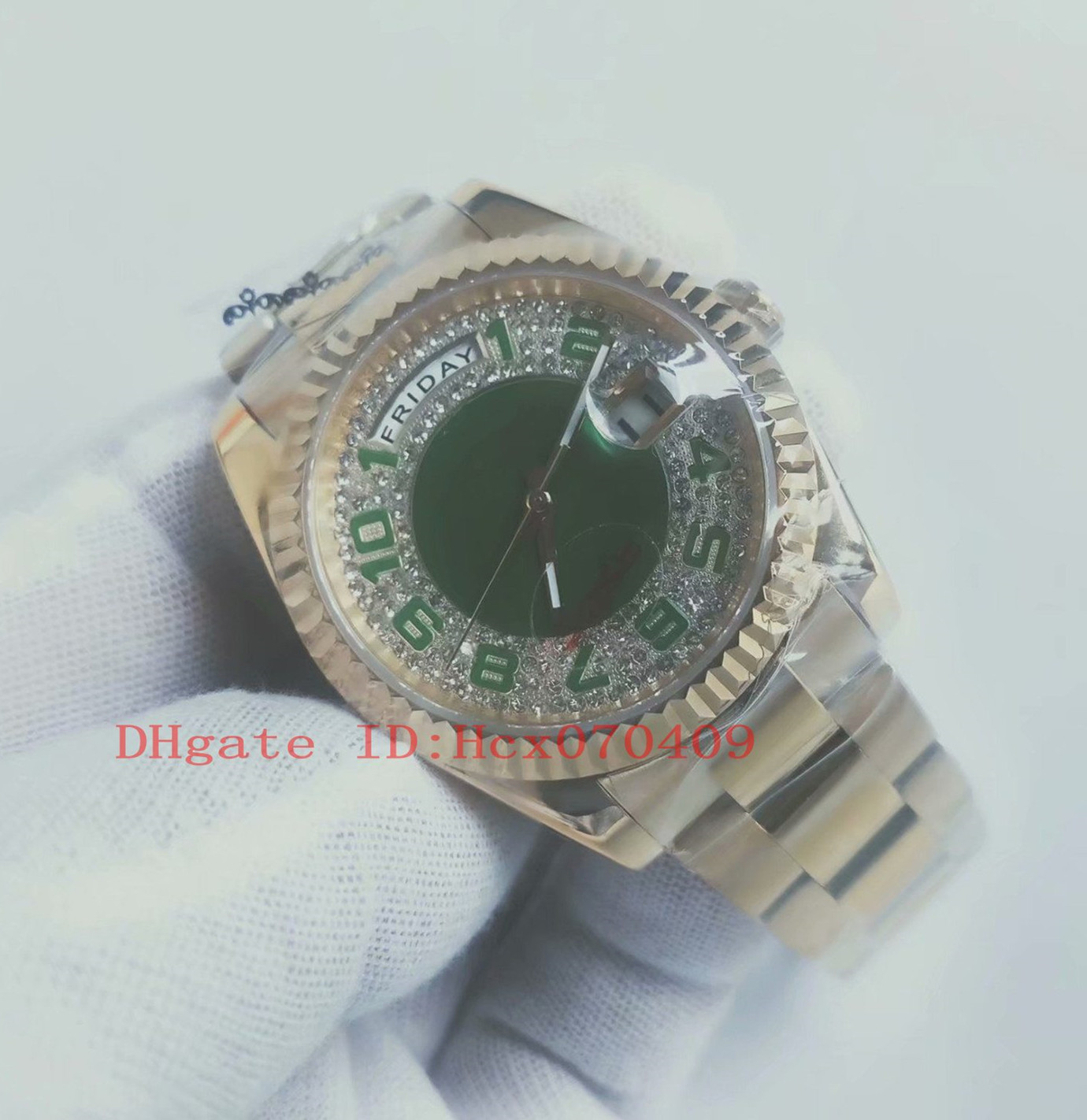 

Mens Watch Men's r 36mm Day-Date 118238 Asia 2813 Automatic Yellow Gold Mechanical Automatic Mens Watches, Slivery;brown