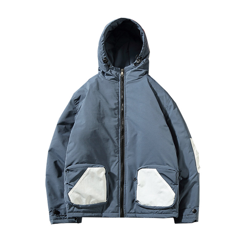 

Harajuku Printing Male Coat Winter Man Hooded Coat Keep Warm -5XL Black Blue Men's Coats Winter