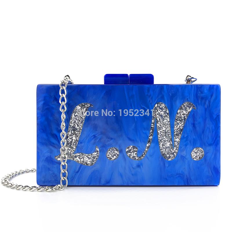 

OC3941 China online shopping customized ladies acrylic clutch purses, Custom color