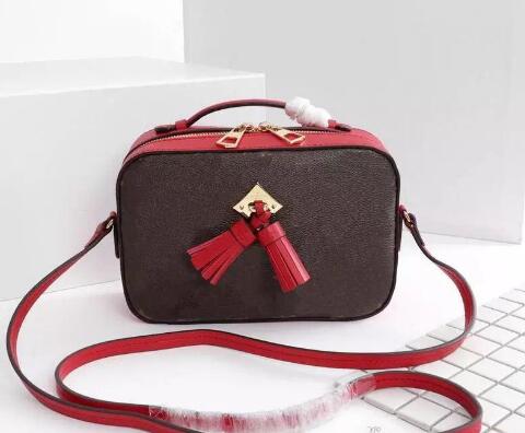 

Newset Letter Flowers Camera With Tassel Belt Chain Bags Women Real Leather Handbag Shoulder Bag Totes Lady Purse Crossbody Bag, As picture 1