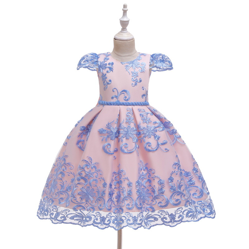 

10pcs Girls Dress Elegant New Year Princess Children Party Dress Wedding Gown Kids Dresses for Girls Birthday Party Dress Vestido Wear, Multi-color