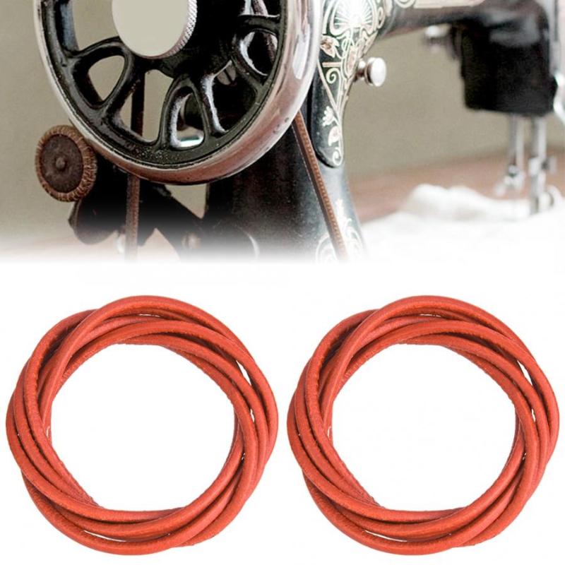

183cm Leather Belt Household Sewing Machine Durable Belt For Sewing Machine With Hook For Old Tools