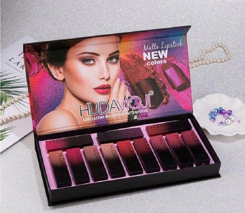 

New HUDMOJI 12 colors HUDAMOJI matte lipstick palette cream lip makeup long-lasting cosmetics limited edition lip gloss