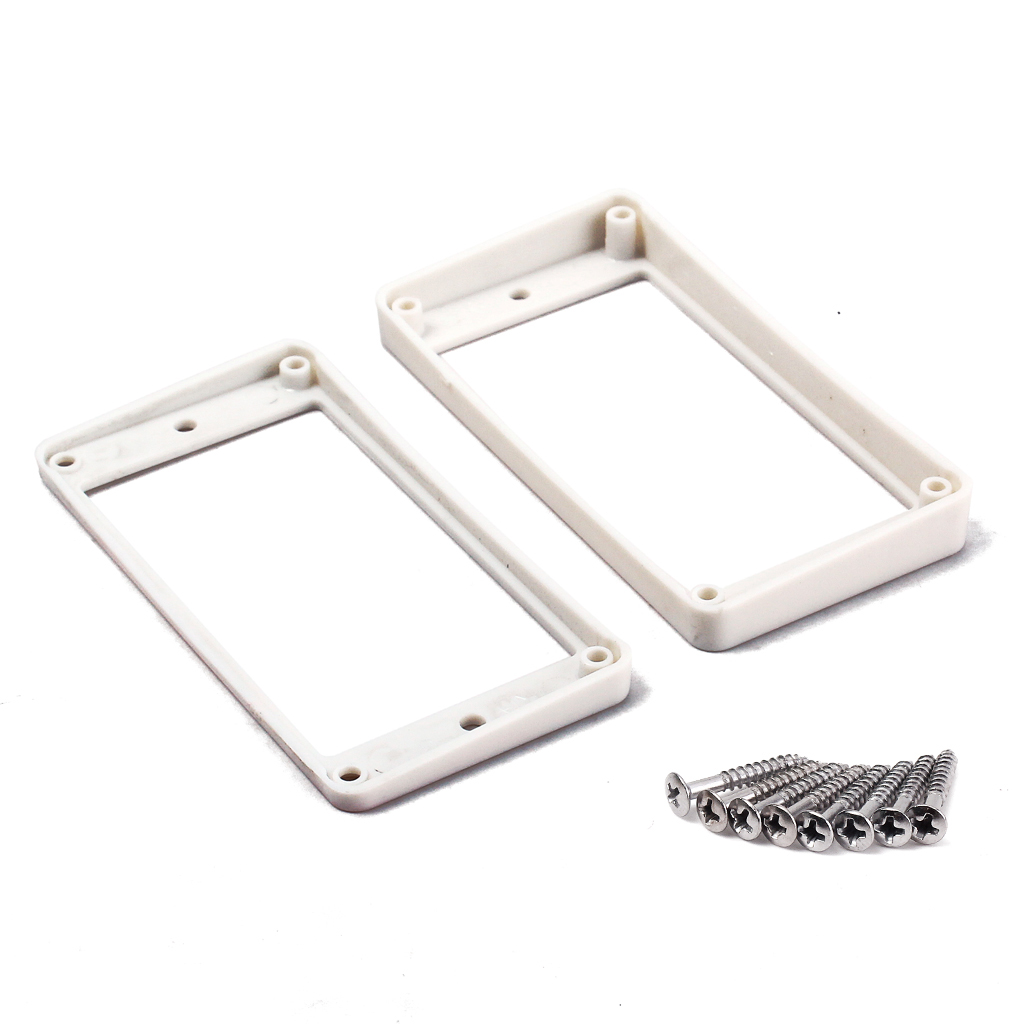 

White Plastic Pickup Mounting Ring for LP SG Guitar w/ Screw Set of 2
