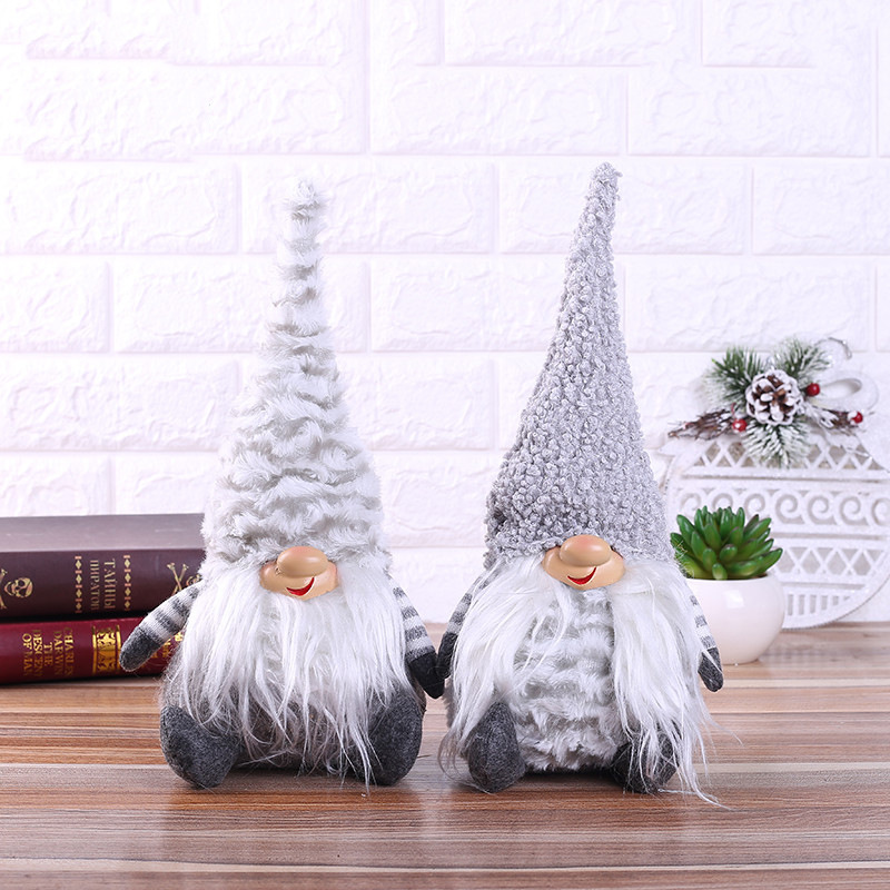 

Christmas Decorations New Style Gray Forester Doll Window Snowman Ornaments Foreign Trade Manufacturers Selling Wholesale