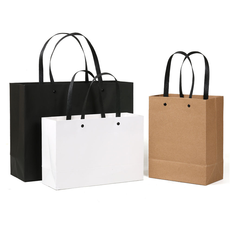 

5-10PCS High Quality Simple Paper Gift Bag Kraft Paper Bags Candy Box Wedding Christmas Birthday Party Gift Packing Reusable Bag