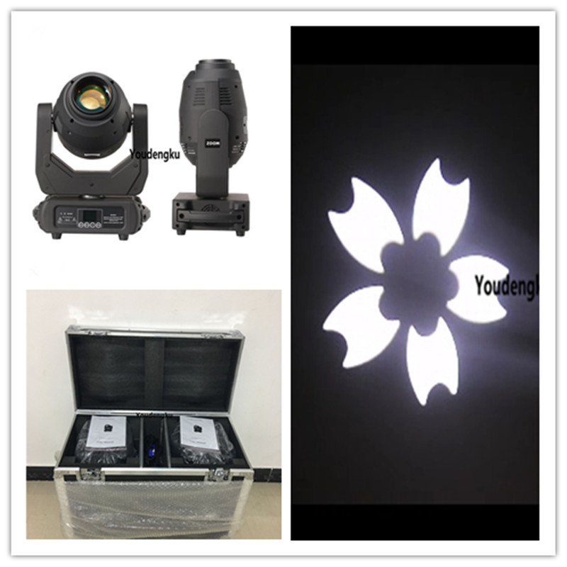 2pcs moving head led spot lights 250W LED 3in1 MovingHead beam zoom stage party lighting with flight case-image-464009089