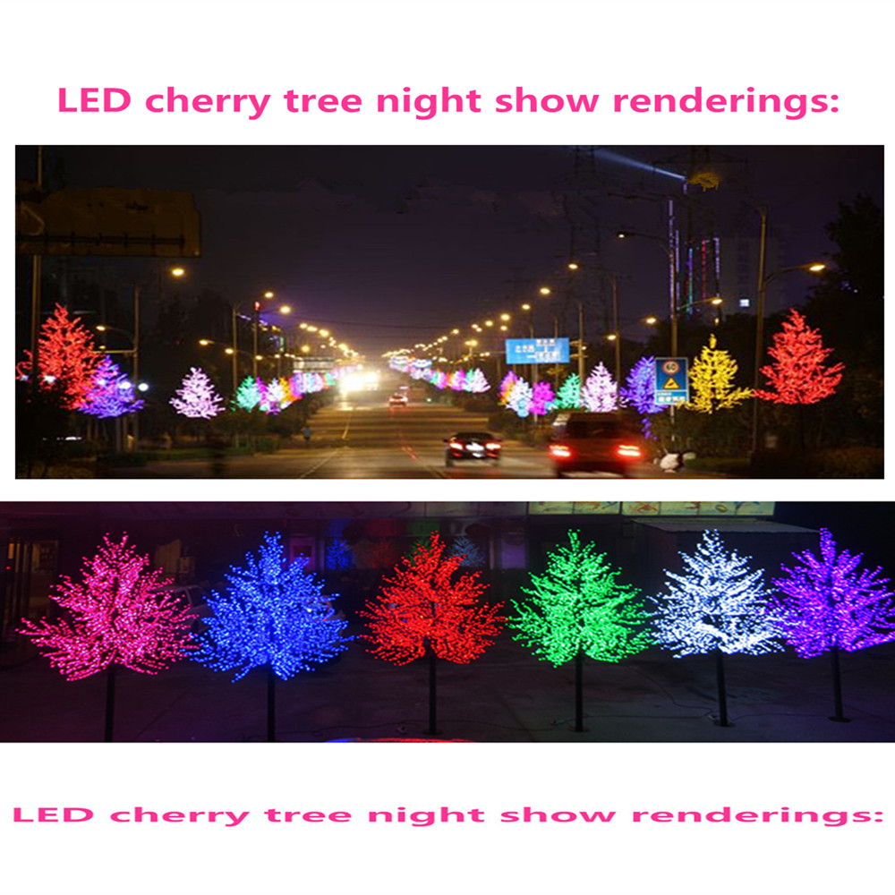 

2M LED Crystal Cherry Blossom Tree Light Christmas New Year Wedding Luminaria Decorative Tree Branches Lamps Indoor Lighting