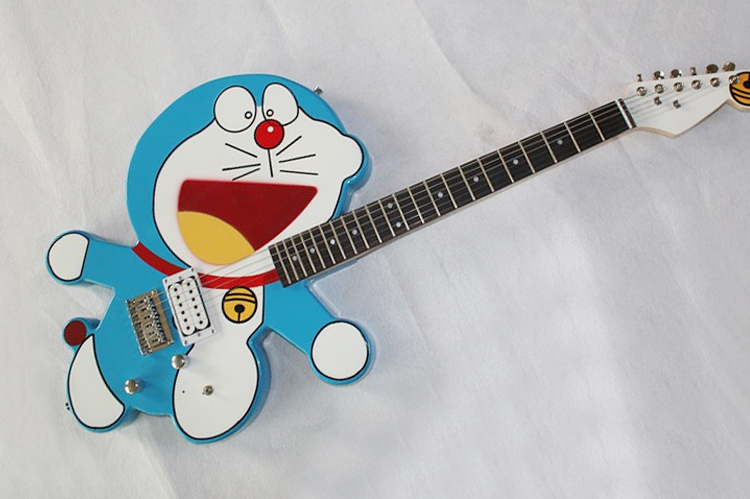

Factory Custom Doraemon Children Electric Guitar with Rosewood Fingerboard,1H Pickup,Chrome Hardwares,offering customized services