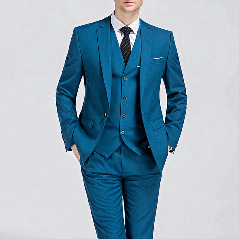 

Setwelldrees 2020 High-Quality Classic Men's Suits Groom Wedding Dress And Men Prom Dress Custom (Coat + Pants + Vest), White