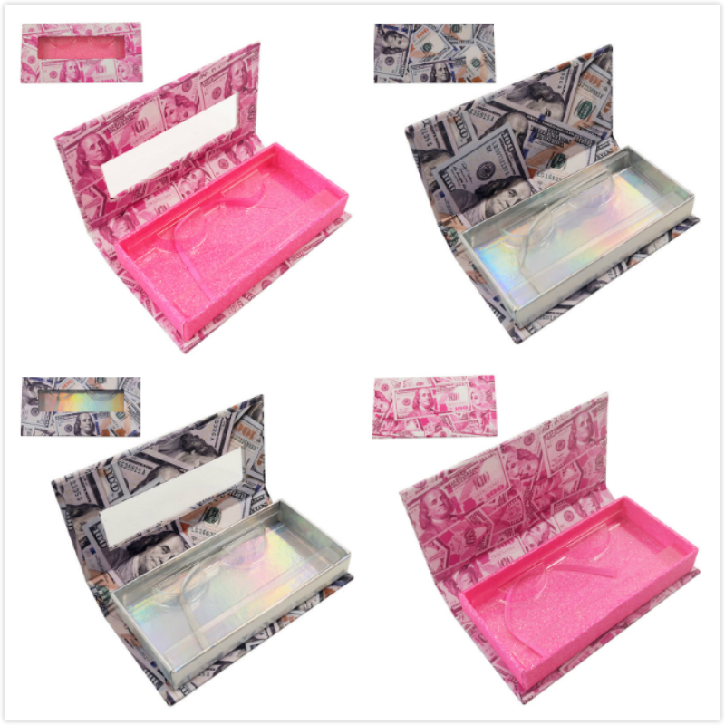 wholesale Carboard Rectangle Eyelash Packaging Box 1 pair 3D Lashes Boxes False Eyelashes Packaging Empty Eyelash Box Fake Eye Lashes Box