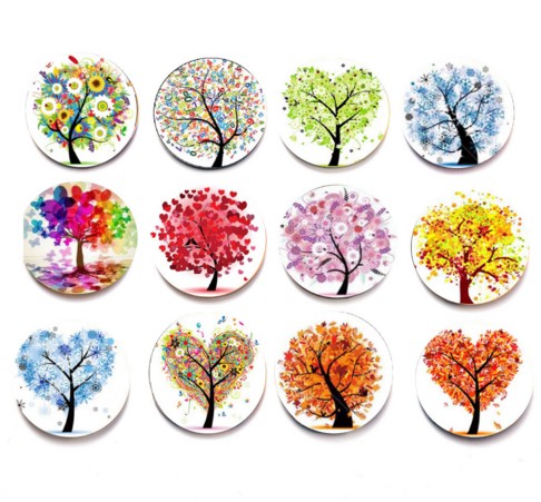 

The Tree Of Life Fridge Magnets Glass Magnets Whiteboard Sticker Decorative Refrigerator Magnetic Sticker Souvenir Gifts