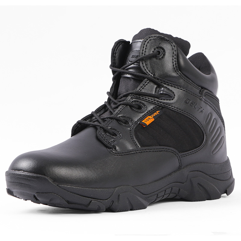 

Outdoor Hiking Trekking Shoes Men Breathable Leather Low Top Tactical Army Boots Climbing Camping Sport Sneaker Man, As pic