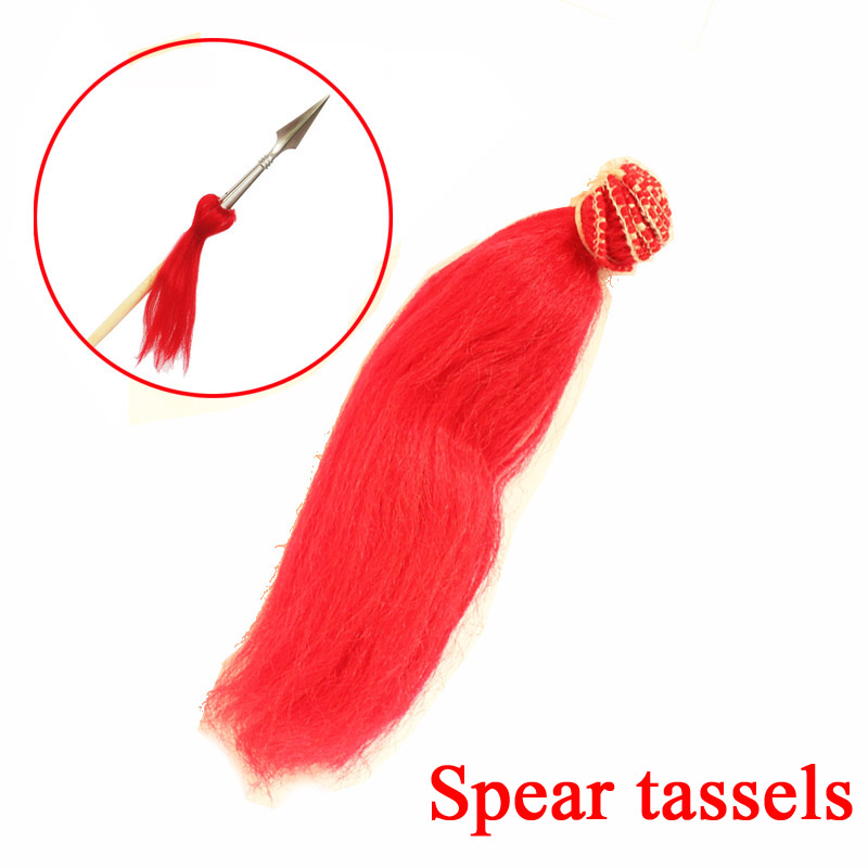 

10pcs Red Nylon fiber spear tassel kung fu