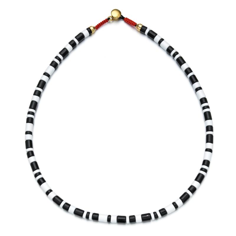 

Chokers ZMZY Fashion Black Enamel Metal Beads Necklace Women Men Bohemian Colorful Choker Necklaces Boho Handamde Jewelry