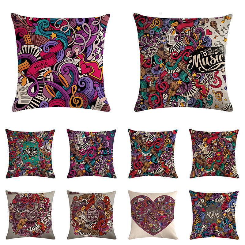 45 45cm Art Music Abstract Pattern Pattern Pillowcase Nautical
